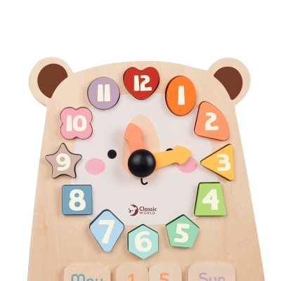 Ξύλινο Ρολόι Αρκούδα Classic World