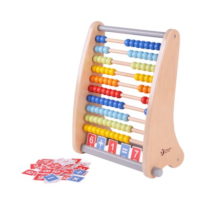 Ξύλινο Αριθμητήριο με Κάρτες Μαθηματικών Classic World 